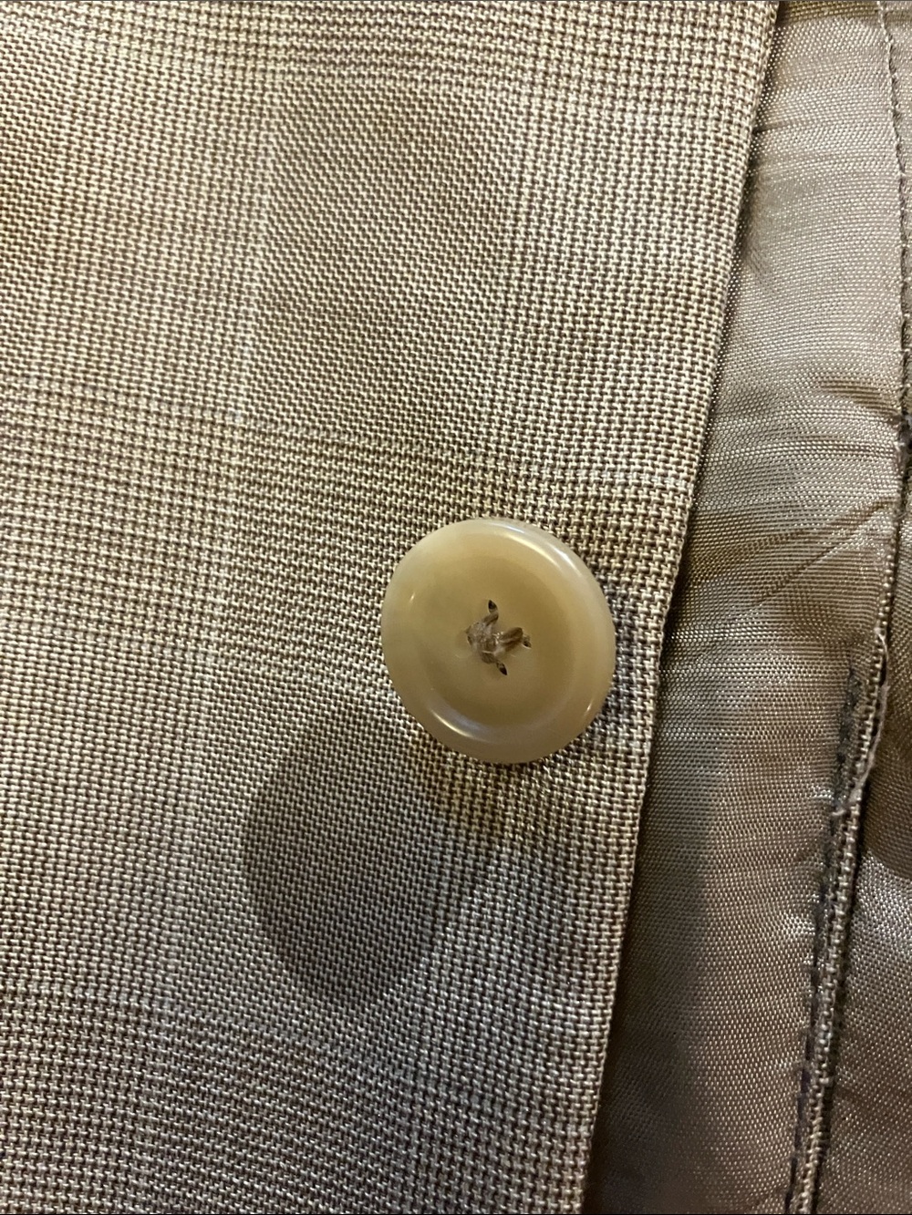 Chaps Ralph Lauren wool & cashmere vintage camel plaid sports jacket 40R - Picture 6 of 16
